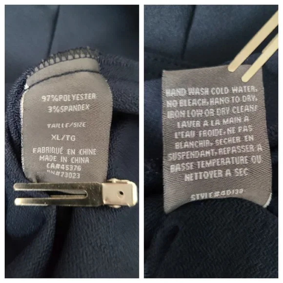 SUZY SHIER (NEW) Navy Blue Cargo Dress w/Brass Buttons - Picture 9 of 9